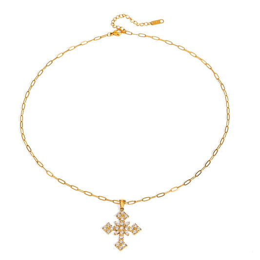 Diamond Gold Cross Pendant