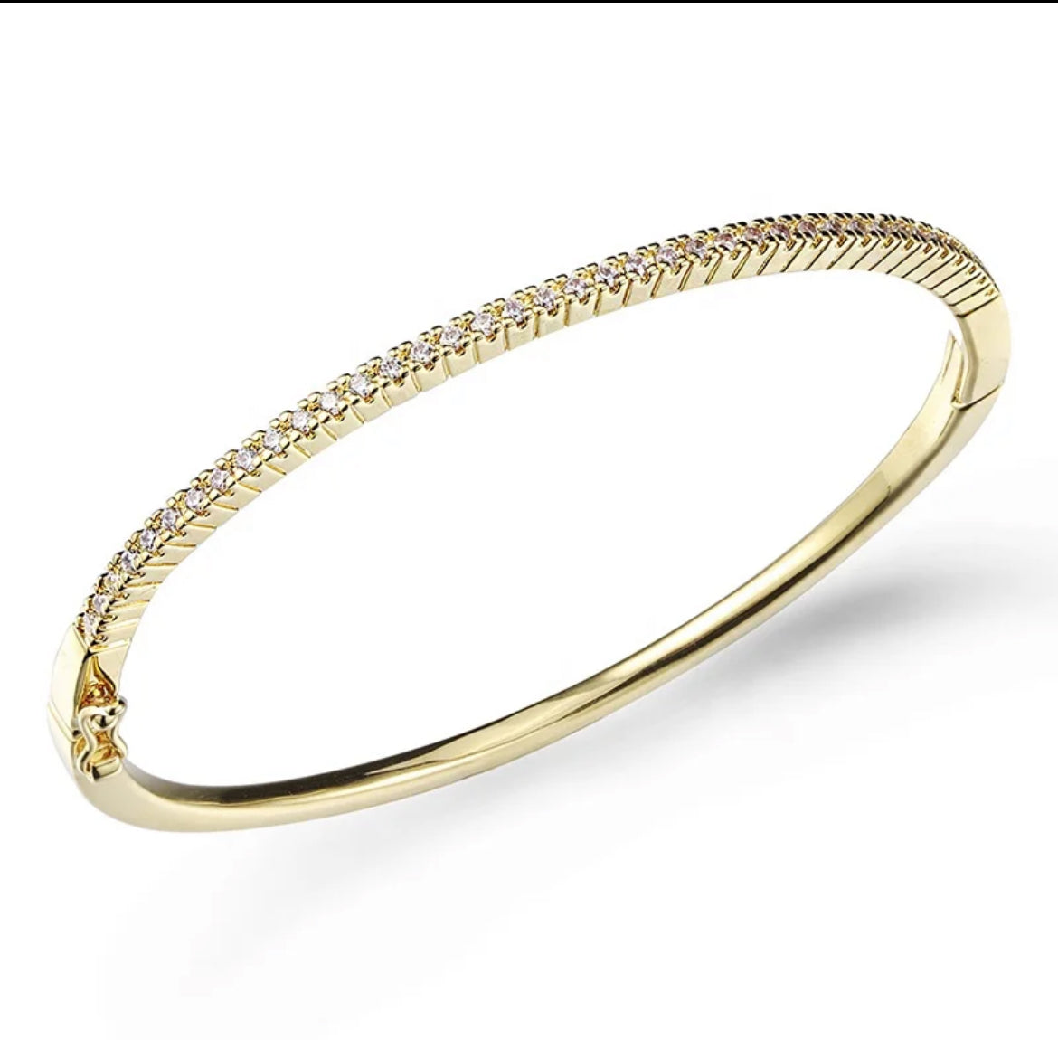 JewelME Diamond Bangle Bracelet (Gold)