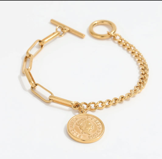 Gold Coin Bracelet