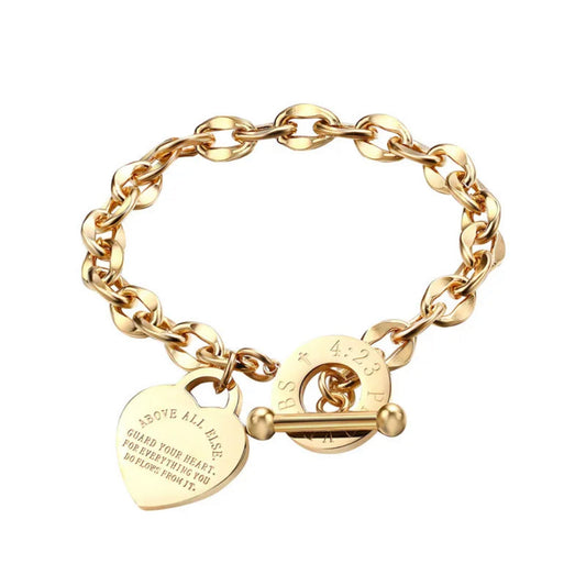 JewelME heart chain bracelet