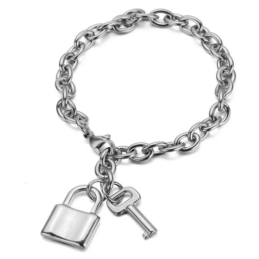 Lock & Key bracelet (silver)