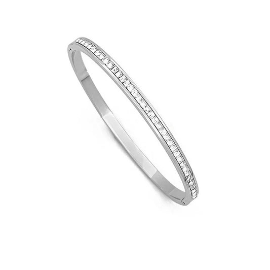 Diamond Bangle (silver)