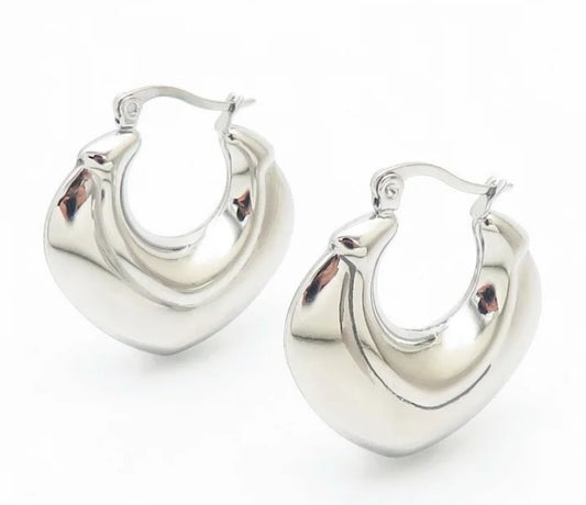 Celine hoop earrings (silver)